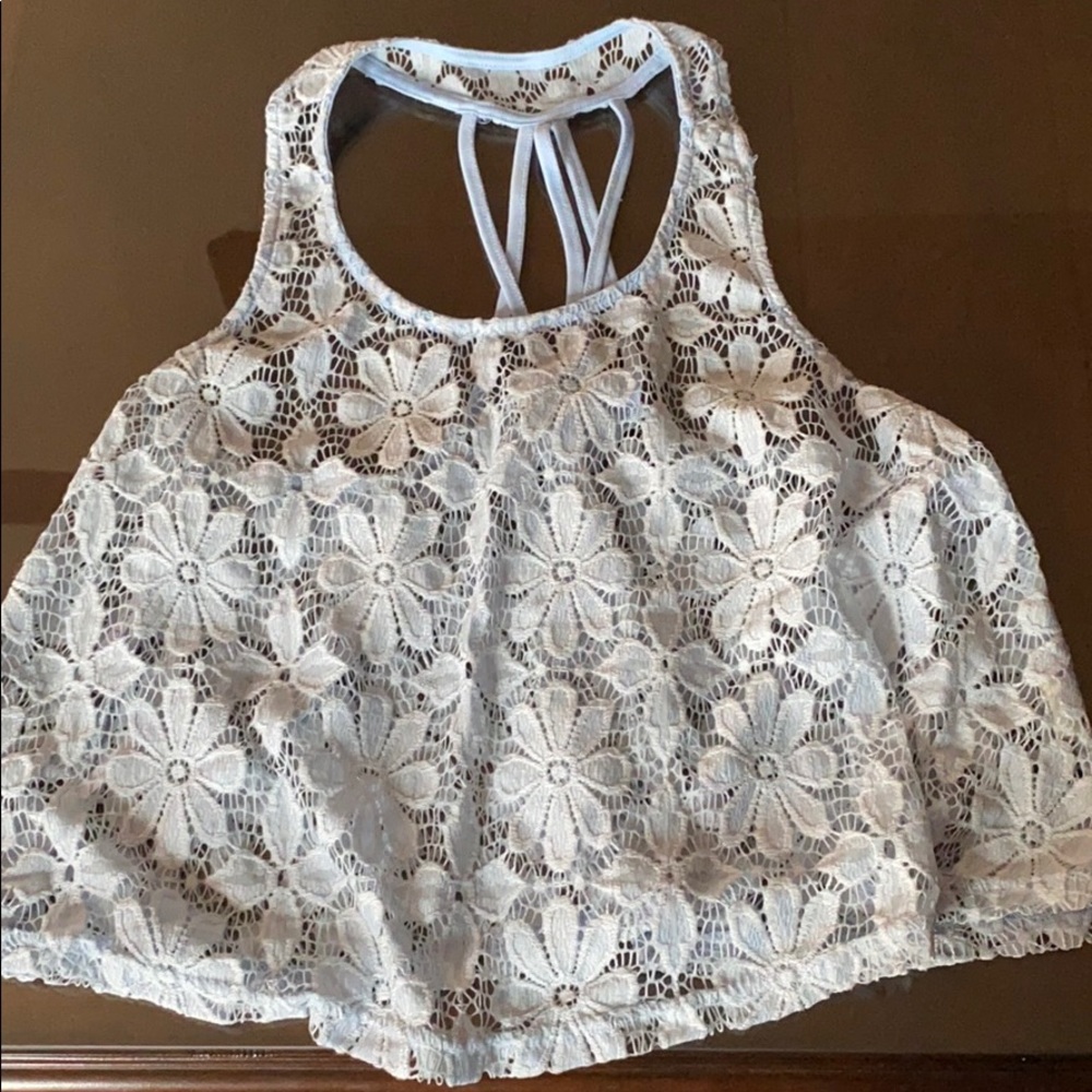 Baby blue crop top
